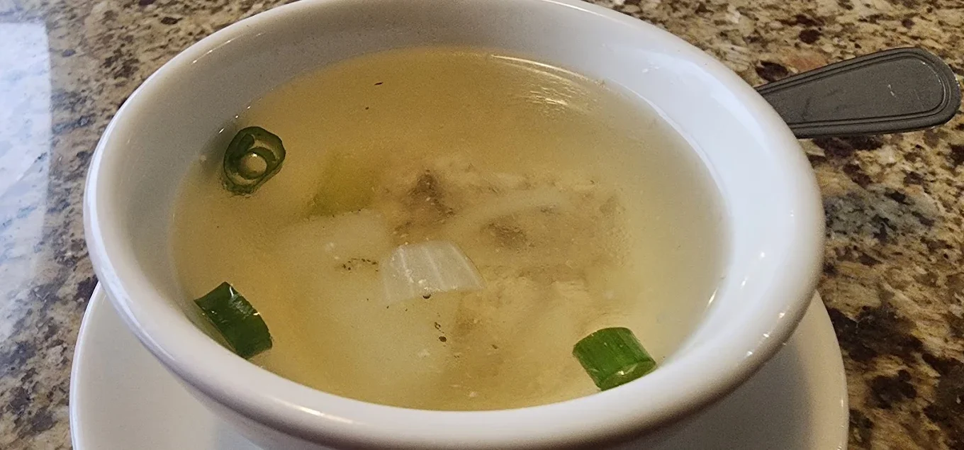 Cucumber Soup - Refreshing clear soup with stuffed cucumber and delicate Thai seasonings